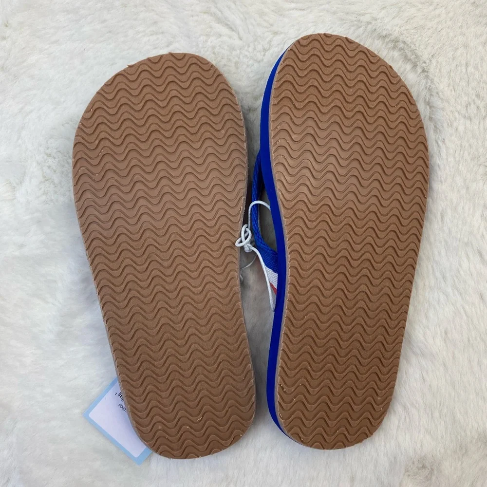 CAT & JACK Boys Flip Flops NWT | Size 13/1 | Red White & Blue